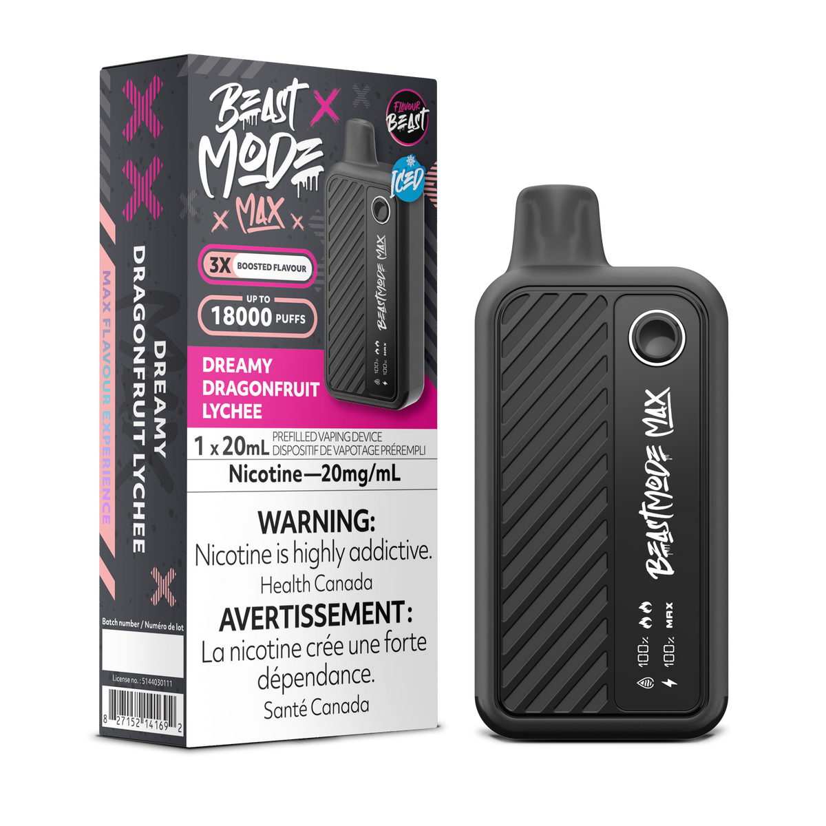 Flavour Beast Beast Mode Max Dreamy Dragonfruit Lychee - 18K