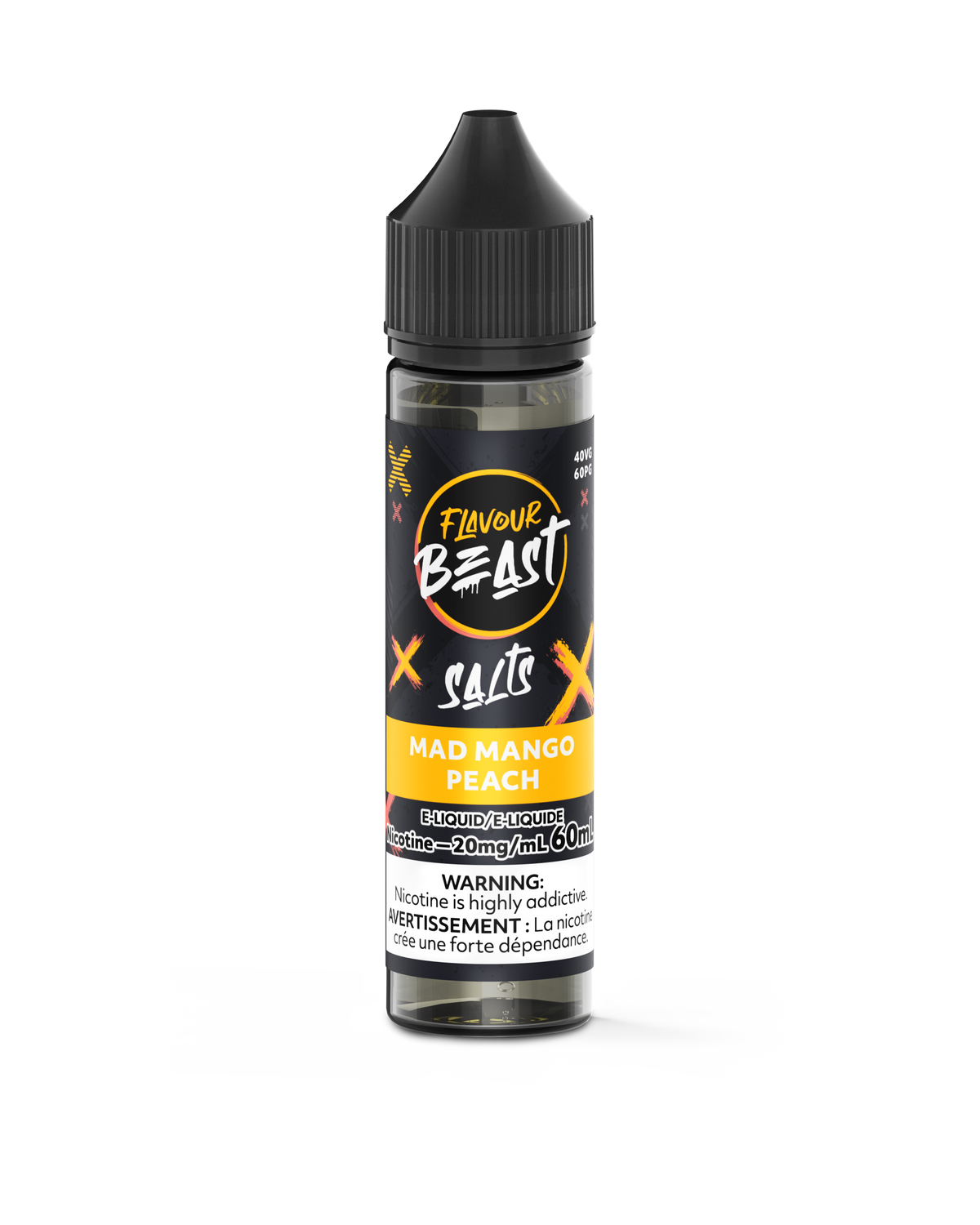 Flavour Beast Mad Mango Peach 60mL (20mg/mL) E-Liquid | Salt Nic Vape Juice