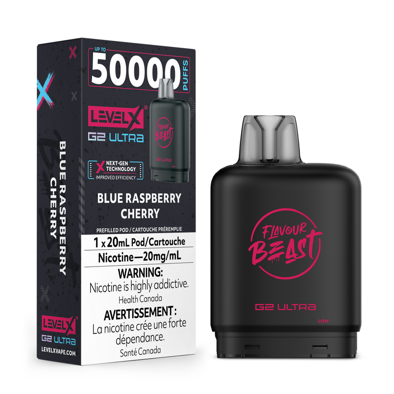 Flavour Beast Level X G2 Ultra 50K - Blue Raspberry Cherry