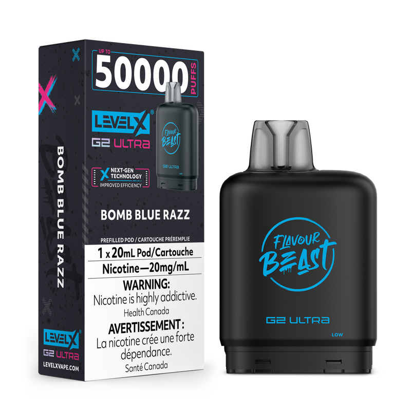 Flavour Beast Level X G2 Ultra 50K - Bomb Blue Razz