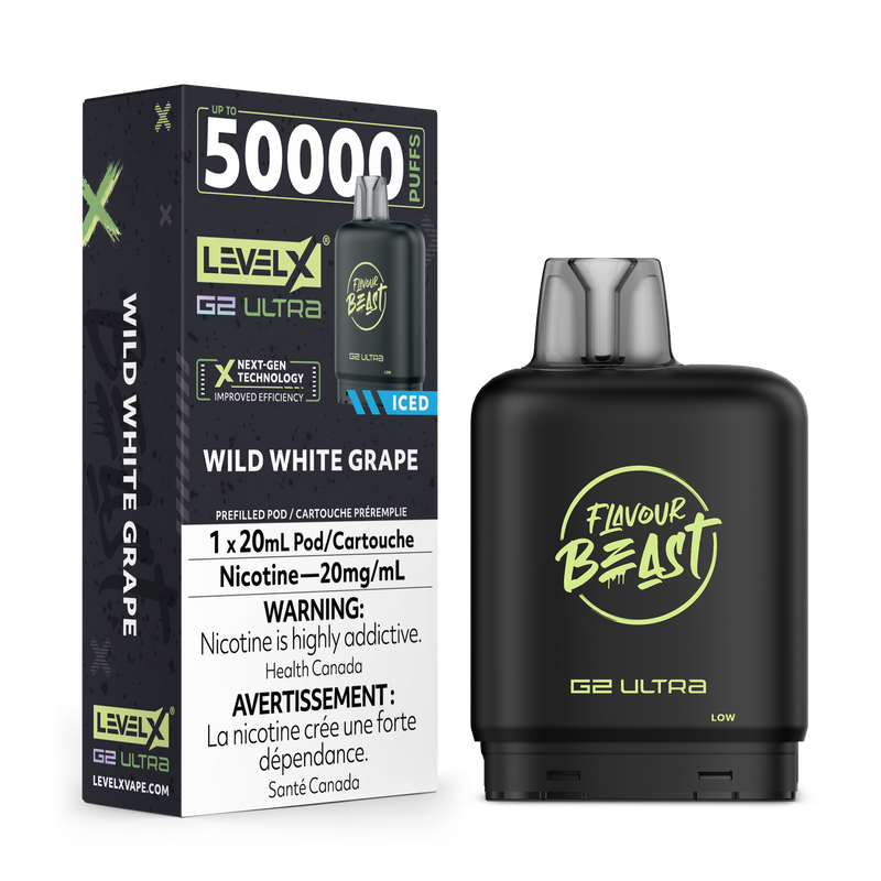 Flavour Beast Level X G2 Ultra 50K - Wild White Grape (Iced)