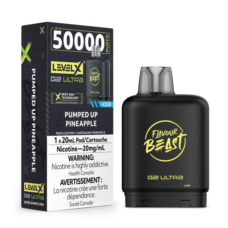 Flavour Beast Level X G2 Ultra 50K - Pumped Up Pineapple (Iced)