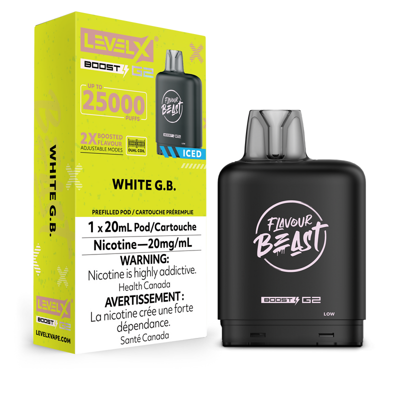 Flavour Beast Level X G2 Boost 25K - White G.B (Iced)