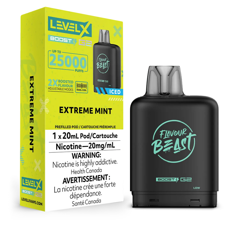 Flavour Beast Level X G2 Boost 25K - Extreme Mint (Iced)