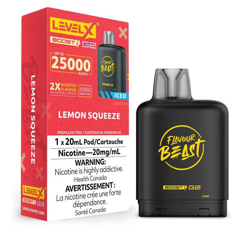 Flavour Beast Level X G2 Boost 25K - Lemon Squeeze (Iced)