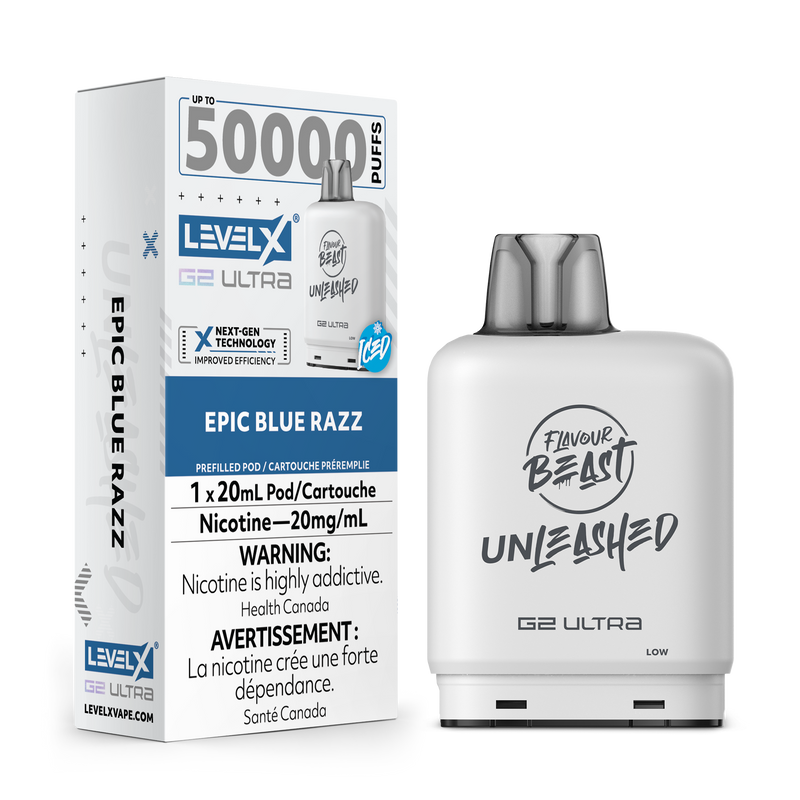 Flavour Beast Level X G2 Ultra 50K - Epic Blue Razz