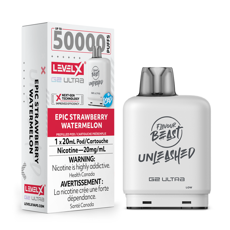 Flavour Beast Level X G2 Ultra 50K - Epic Strawberry Watermelon (Iced)